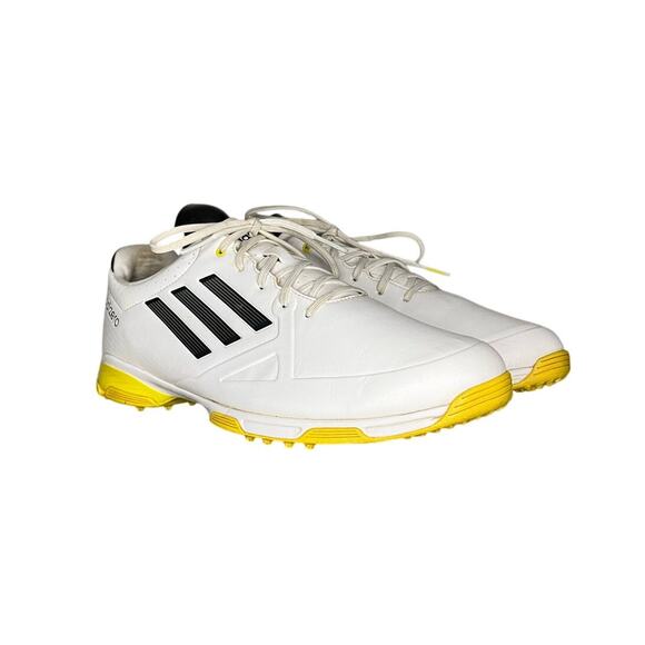 Mens Adidas Adizero Men's 6-Spike Golf Shoes Size 11.5 White Yellow - Picture 3 of 6